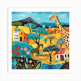 Kids Travel Illustration Kenya 2 Art Print