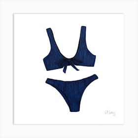 Blue Bikini Art Print