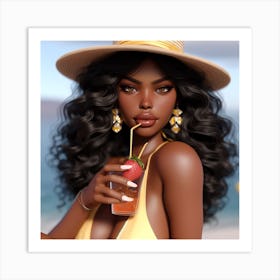 Sexy African Woman Art Print