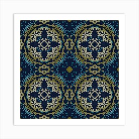 Decorative background made from small squares. 8 Art Print