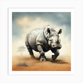 Rhinoceros 4 Art Print