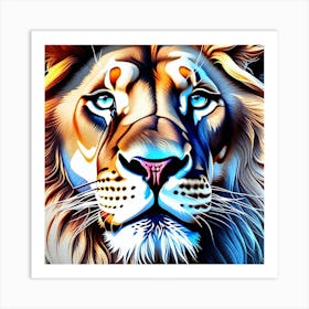 Lion Painting 90 Art Print