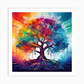 Dripping tree Art Print