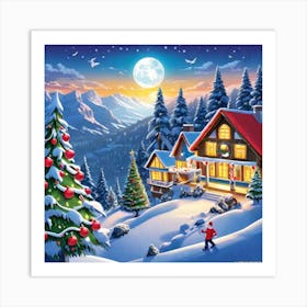 Christmas Village Art Print