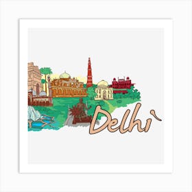 Delhi Art Print