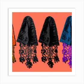 Four Scarves Art Print