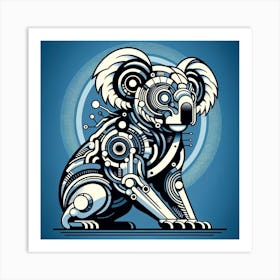 Robot Koala Art Print