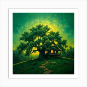 House On A Hill Art Print