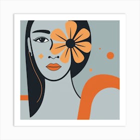 Orange Flower Art Print