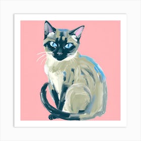 Siamese Cat 01 Art Print