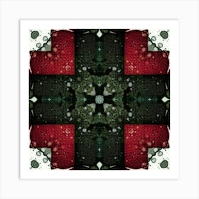 Abstraction Red And Green Canvas Art Print