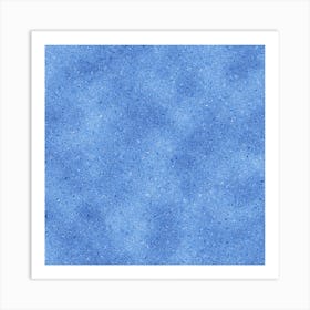 Blue Glitter Art Print
