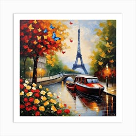 Paris Boat Art Print