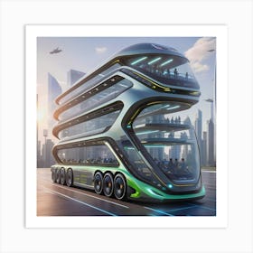 Futuristic Bus Art Print