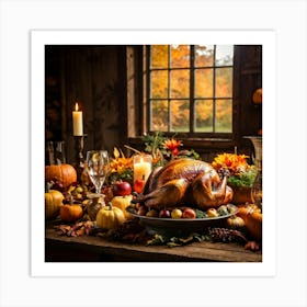 Thanksgiving Table 4 Art Print