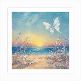 Butterfly At Sunset 11 Art Print