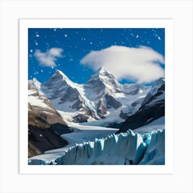 Glacier In Chile Art Print