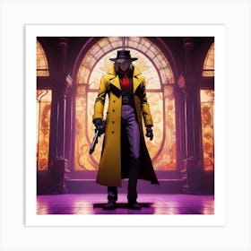 Man In A Trench Coat Art Print