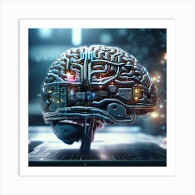 Artificial Intelligence Brain 30 Art Print