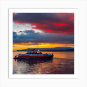 Sunset On The Water 14 Art Print