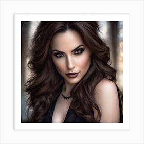 Brunette Smoulder Art Print