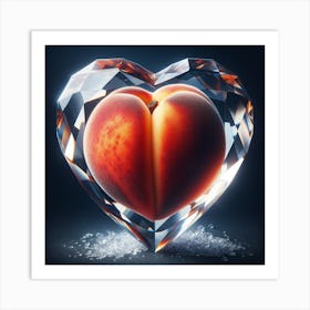 Heart Of Peach Art Print