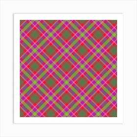 Plaid Fabric 21 Art Print