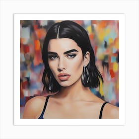 Dua Lipa abstract art Art Print