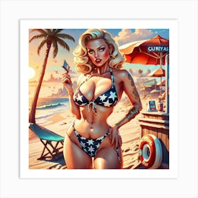 Sexy Bikini Girl Art Print