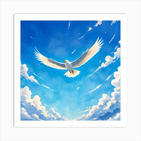 Seagull In The Sky Art Print