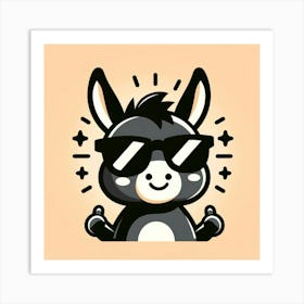 Donkey With Sunglasses 1 Art Print