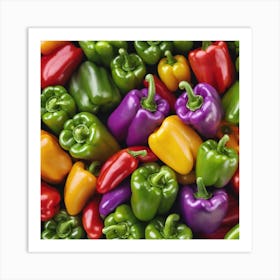 Colorful Peppers 12 Art Print