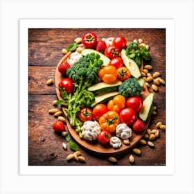 Fresh Fruits And Vegetables Art Print