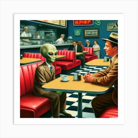 Conversation with an Alien Art Print