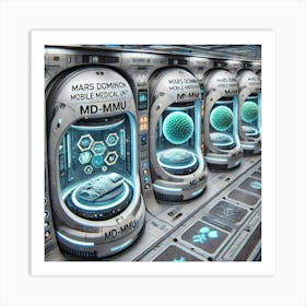 Mars Dominion Mobile Medical Unit Bio Regen Pods Art Print