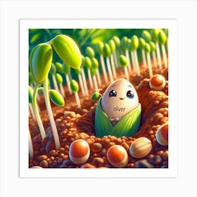 Oliver, the tiny seed 2 Art Print