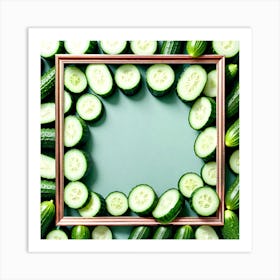 Cucumbers In A Frame 4 Art Print