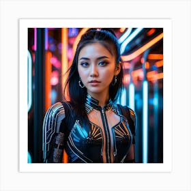 Futuristic Asian Girl 1 Art Print