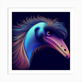 Neon Emu 3 Art Print