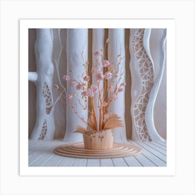 3d Flower Arrangement Art Print