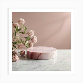 Pink Marble 1 Art Print