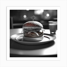 Burger On A Plate 15 Art Print