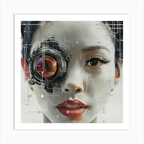 Futuristic Woman Art Print