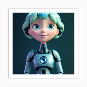 Robot Girl 2 Art Print