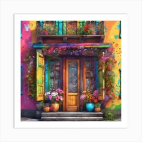 Colorful House 1 Art Print