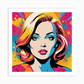 Pop Portrait Of A Woman Art Print