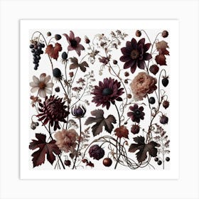 Boho Flowers 11 Art Print