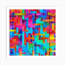 Abstract Squares Art Print