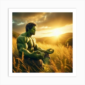 Hulk Meditation 2 Art Print