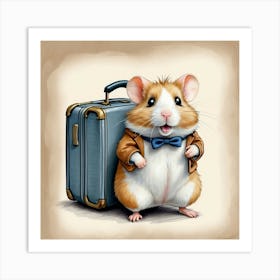 Hamster In A Suit 14 Art Print